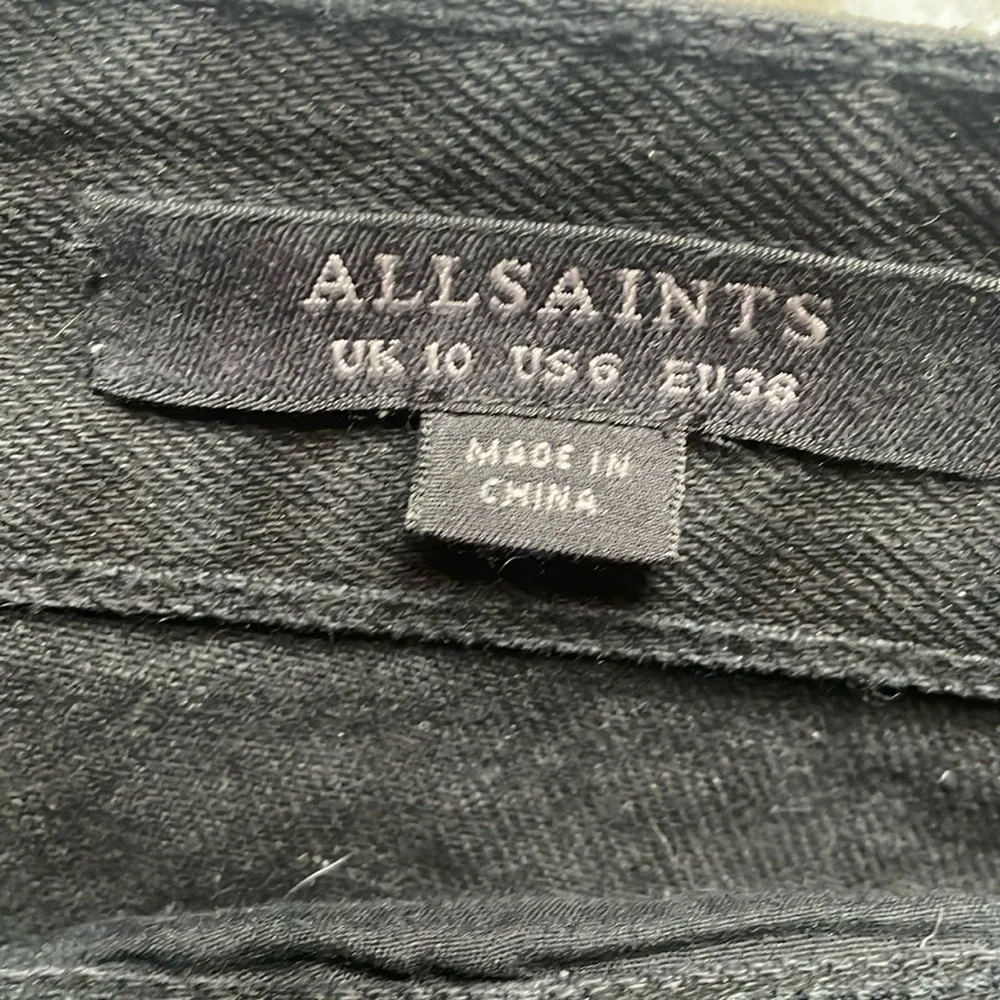 Allsaints Black Denim mini Skirt